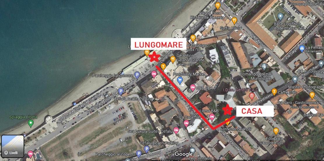 Vintage Sea House Vicino La Spiaggia Del Lungomare Cefalu Luaran gambar